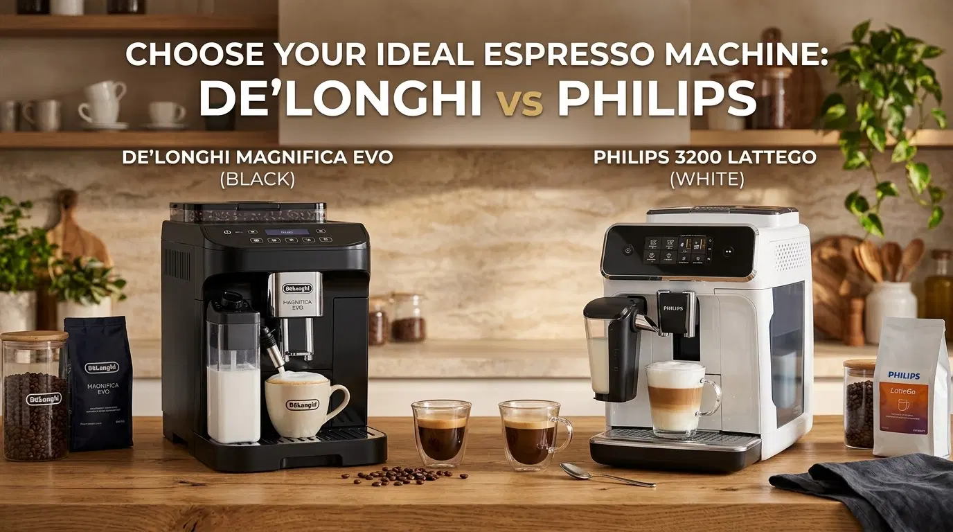 De'Longhi Magnifica Evo vs Philips 3200 : Le Comparatif Complet 2026